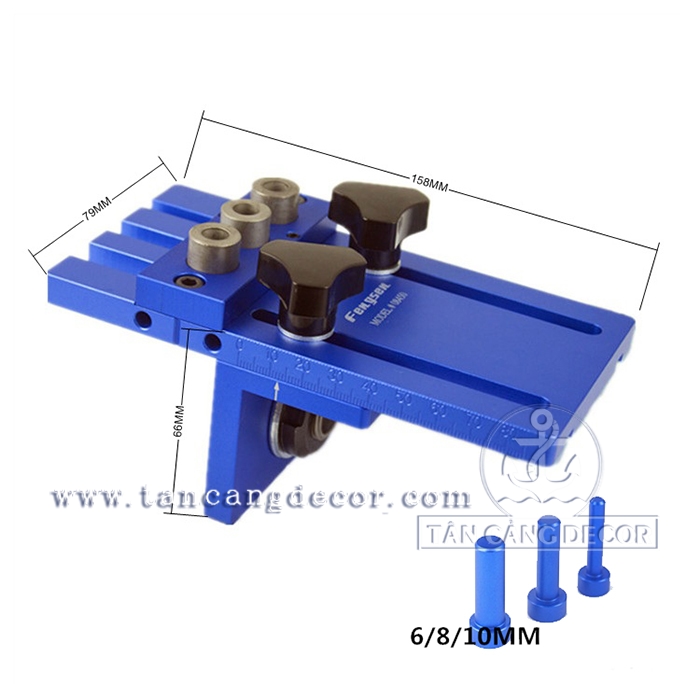 Bộ dưỡng khoan chốt gỗ kết hợp khoan ốc cam 01 FENGSEN 08450 - Ảnh 8