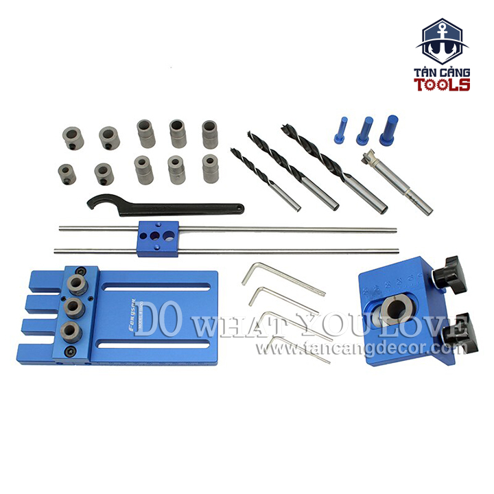 Bộ dưỡng khoan chốt gỗ kết hợp khoan ốc cam 01 FENGSEN 08450 - Ảnh 2