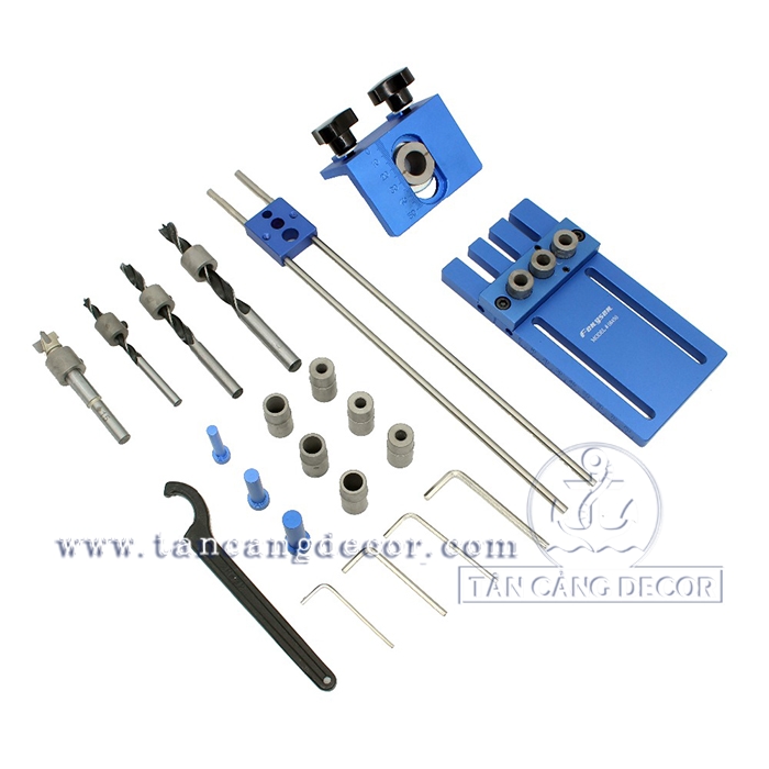 Bộ dưỡng khoan chốt gỗ kết hợp khoan ốc cam 01 FENGSEN 08450 - Ảnh 3