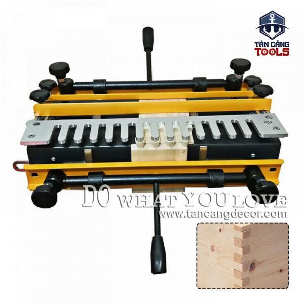 Combo Cữ Làm Mộng Gỗ Đuôi Én Sanheng + Mũi Phay Đuôi Én  + Collet Chuyển