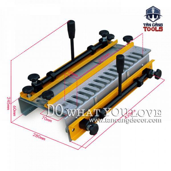 Alternative view of Combo Cữ Làm Mộng Gỗ Đuôi Én Sanheng + Mũi Phay Đuôi Én  + Collet Chuyển