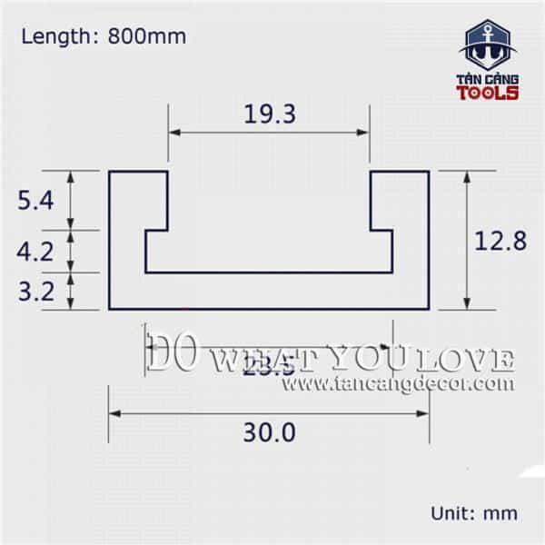 Thanh ray trượt bàn cưa WNEW 60 cm - Ảnh 4