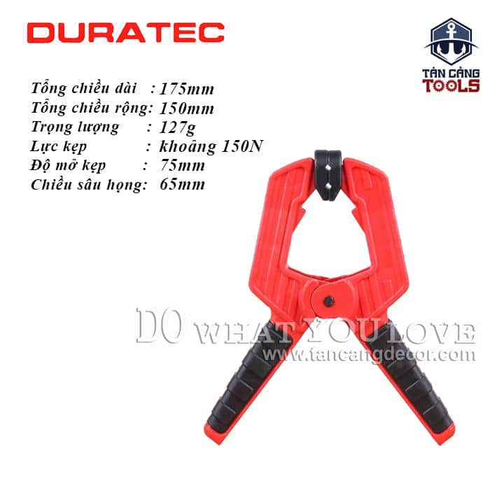 Kẹp Nhanh Chữ A DURATEC Độ Mở 7.5 Cm - Ảnh 2