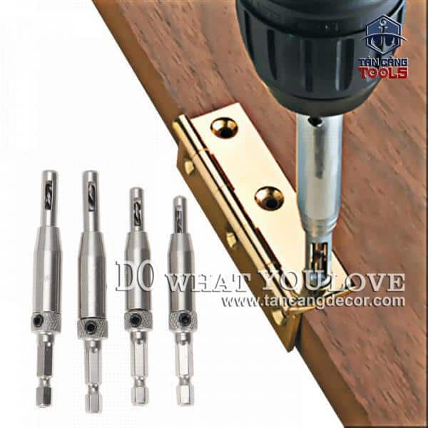 Bộ mũi khoan bản lề chuôi lục