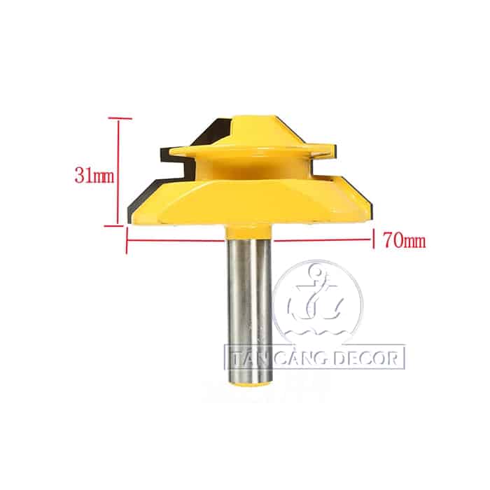 Mũi Router Ghép Góc 90 Độ Cho Ván Dày 20 - 25 mm Cốt 12.7 mm - Ảnh 2