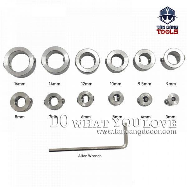 Alternative view of Bộ 6 vòng giới hạn mũi khoan Inox 304