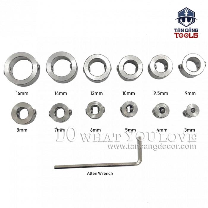 Bộ 6 vòng giới hạn mũi khoan Inox 304 - Ảnh 2