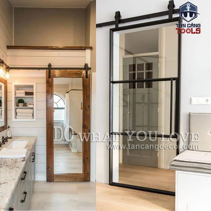Phụ kiện Cửa Lùa Barn Door Bánh Nhỏ - Ảnh 7