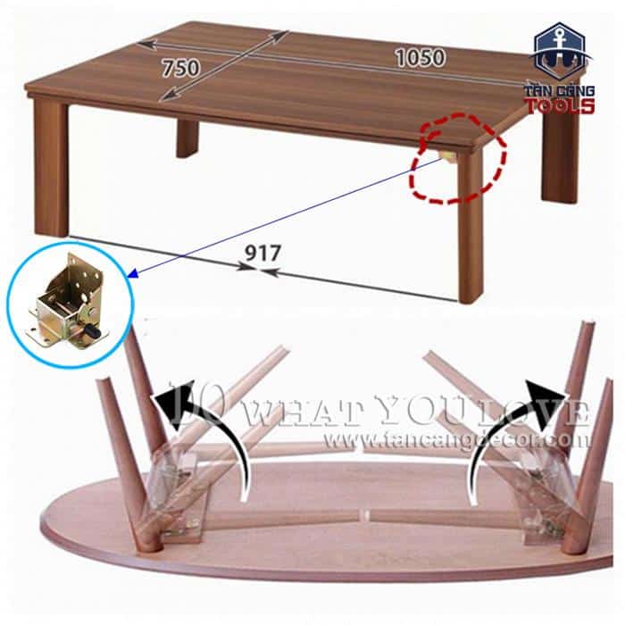 Phụ kiện chân bàn gập tiện ích - Ảnh 10