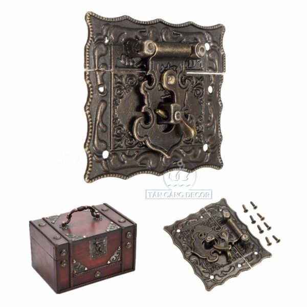 Khóa hộp 01 Chữ nhật Cổ điển - KT:5.1cm