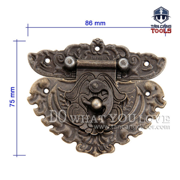 Alternative view of Khóa Hộp Tinh Xảo Cổ Điển Size L 04 - KT:7.5cm