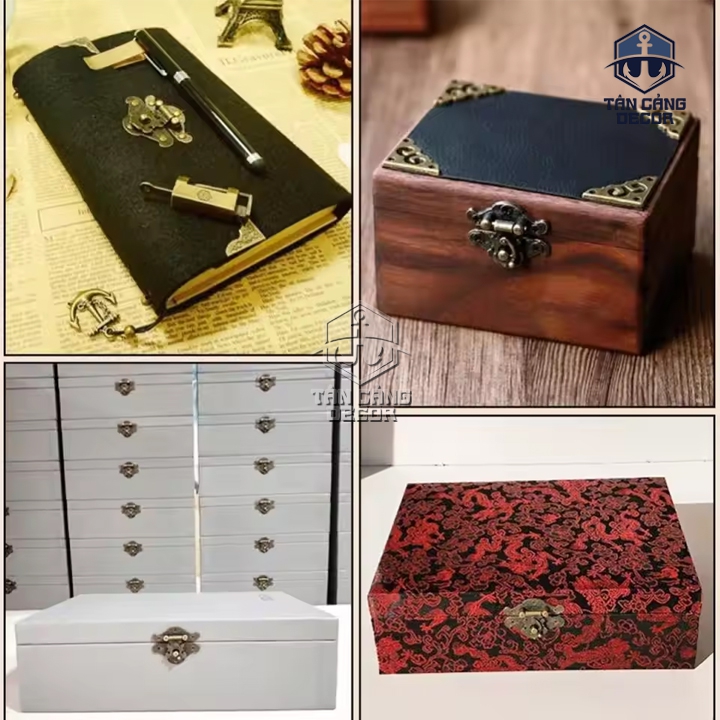 Khóa hộp gài chốt size S 05 Cổ điển - KT: 3.8cm - Ảnh 3