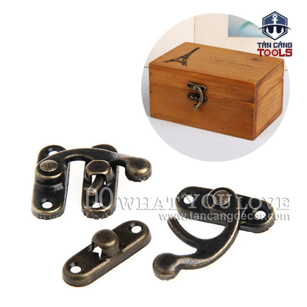 Khóa hộp gài chốt cong Cổ điển 06 - KT:2.7cm