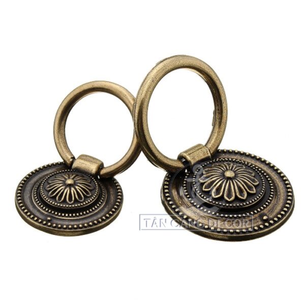 Chốt kéo tròn bông hoa Cổ Điển 05 size lớn - KT:4.5cm