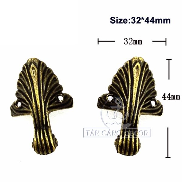 Alternative view of Nẹp Chân Hộp Hình Lá Cổ Điển 03 - KT:C4.2cm