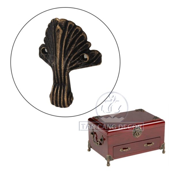 Nẹp Chân Hộp Hình Lá Cổ Điển 03 - KT:C4.2cm