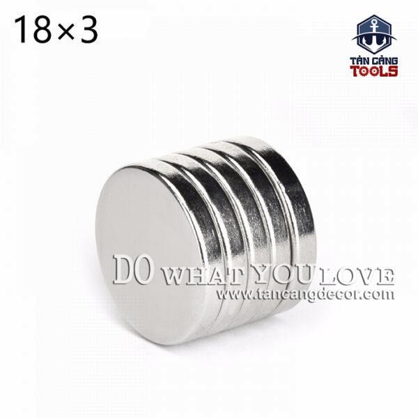 Nam châm tròn 18x3 mm