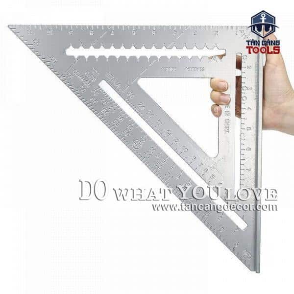 Thước Eke nhôm trắng hệ 30 cm MAYA - Ảnh 3
