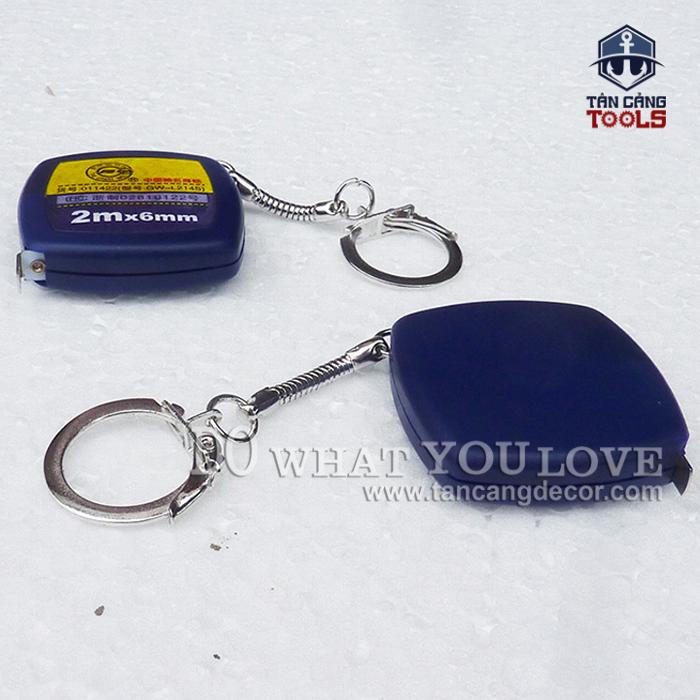 Thước dây móc khóa 2m xanh - Ảnh 5