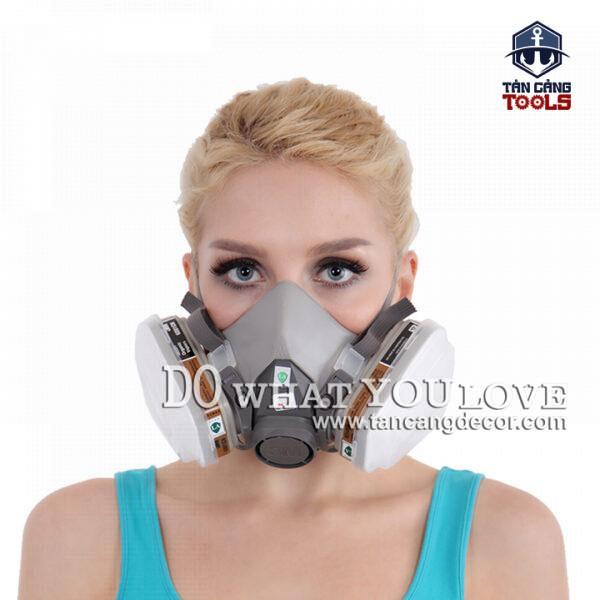 Mặt nạ phòng độc 3M 6200 Kèm 10 Bông Lọc
