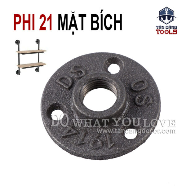 Mặt bích ống nước phi 21 - Gang Xám