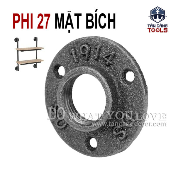 Mặt bích ống nước phi 27 - Gang Xám