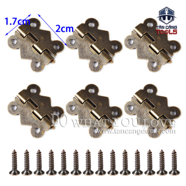 2 Bản Lề Gập Size XS 03 Cổ Điển - KT: 2cm - Ảnh 4