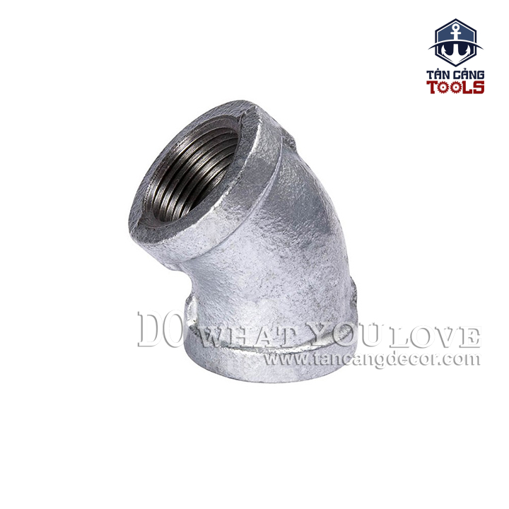 Lơi ống 21 góc 135 độ Ống Nước - Thép Mạ Kẽm - Ảnh 3