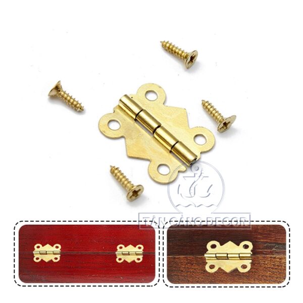 2 Bản lề mạ đồng vàng ánh kim 04 - KT : 2.5 cm