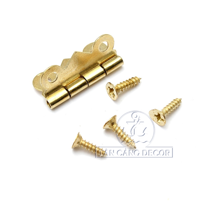 2 Bản lề mạ đồng vàng ánh kim 04 - KT : 2.5 cm - Ảnh 2