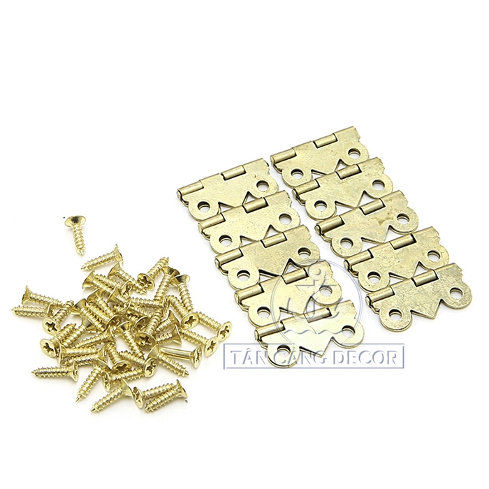 2 Bản lề mạ đồng vàng ánh kim 04 - KT : 2.5 cm - Ảnh 4