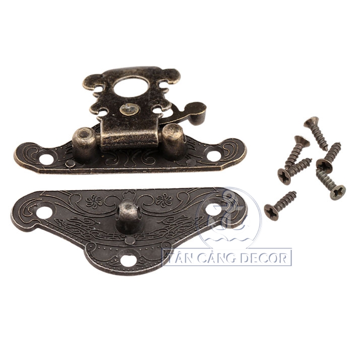 Khóa hộp gài chốt size M 013 Cổ điển - KT:4.8cm - Ảnh 2