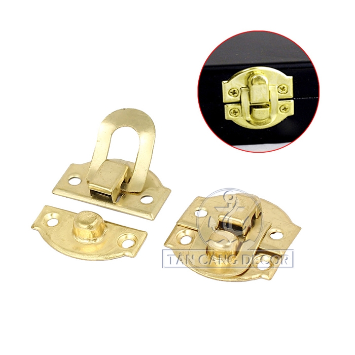 Khóa hộp 014 Cổ điển màu vàng ánh kim - KT: 2.7cm