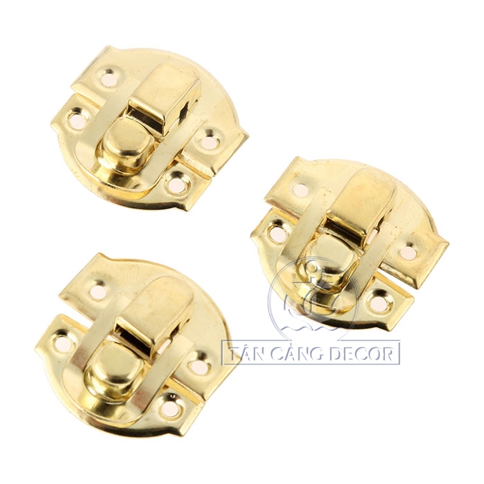 Khóa hộp 014 Cổ điển màu vàng ánh kim - KT: 2.7cm - Ảnh 4