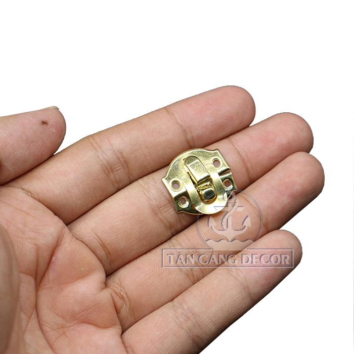 Khóa hộp 014 Cổ điển màu vàng ánh kim - KT: 2.7cm - Ảnh 5
