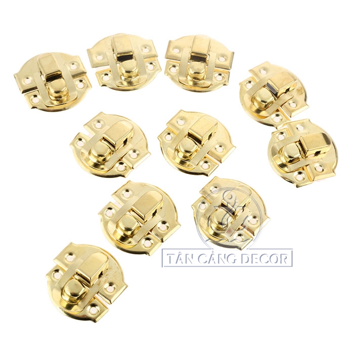 Khóa hộp 014 Cổ điển màu vàng ánh kim - KT: 2.7cm - Ảnh 6