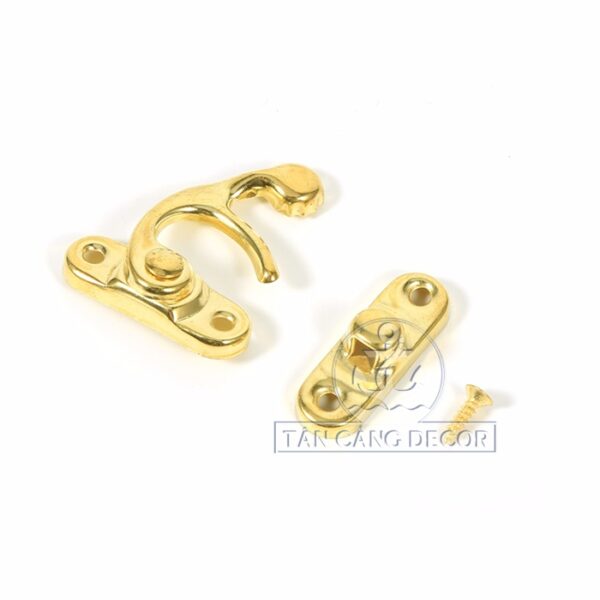 Khóa hộp 15 gài chốt cong Cổ điển màu vàng ánh kim - KT:2.6cm - Ảnh 6