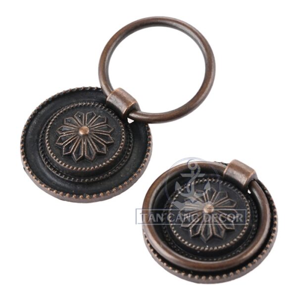 Chốt kéo tròn bông hoa Cổ Điển 07 size nhỏ - KT:3cm