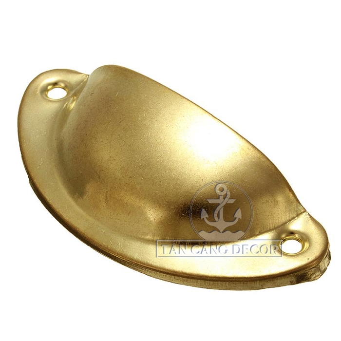 Tay nắm 11 màu đồng vàng hình bán nguyệt Cổ điển - KT:8.2cm - Ảnh 3