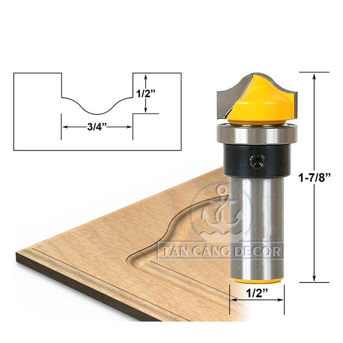 Mũi Router đánh pano 12.7 mm