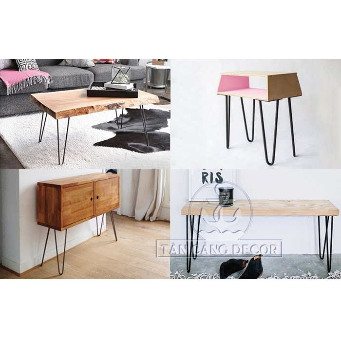 Chân bàn hairpin leg 72cm loại 2 thanh - Ảnh 4