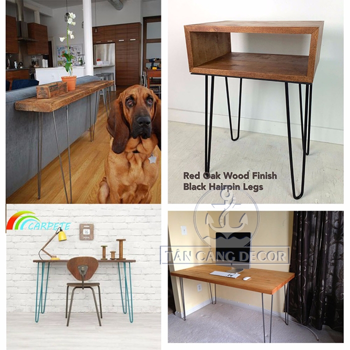 Chân bàn hairpin leg 72cm loại 2 thanh - Ảnh 7