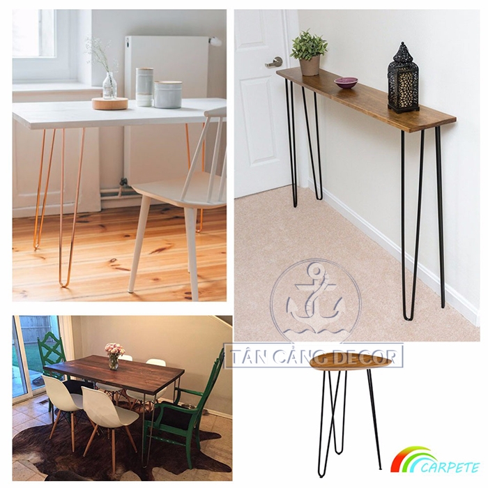 Chân bàn hairpin leg 72cm loại 2 thanh - Ảnh 8
