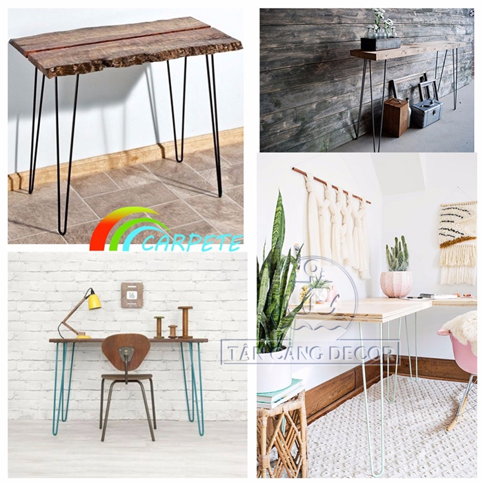 Chân bàn hairpin leg 72cm loại 2 thanh - Ảnh 10