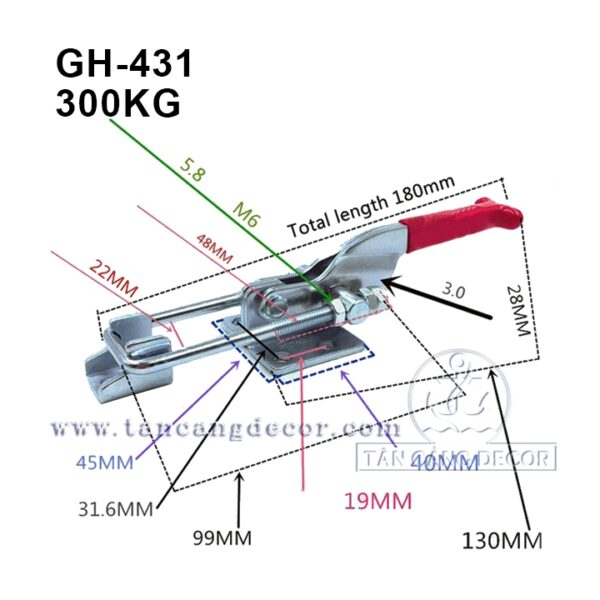 Sập kéo nhanh size lớn 17cm
