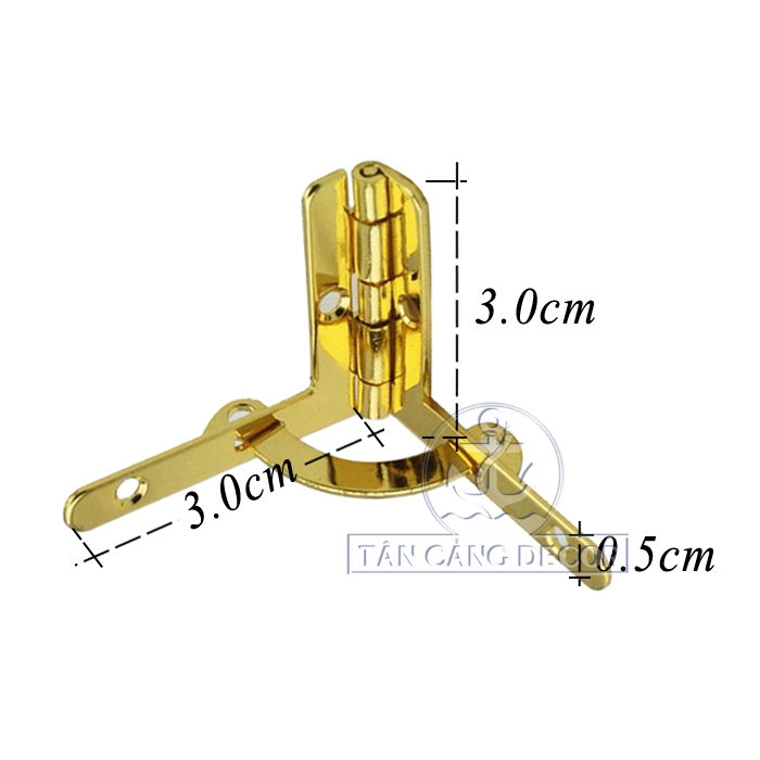2 Bản lề mạ đồng vàng kim 05 - KT: 3cm - Ảnh 2