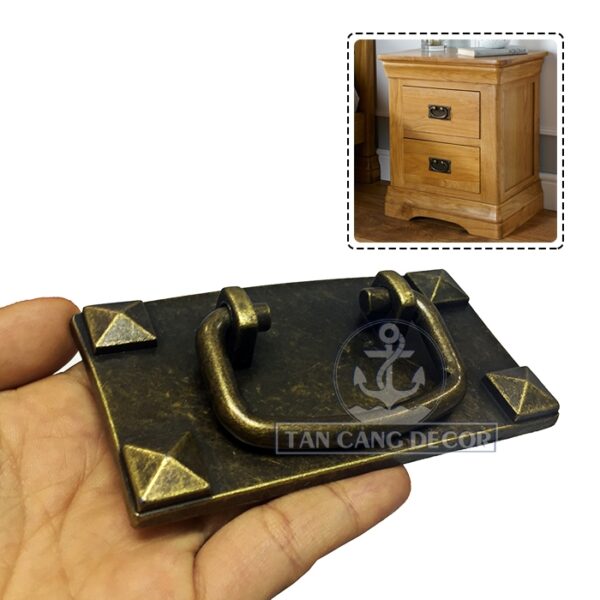 Tay nắm 12 vintage hình chữ nhật - KT:9.5cm