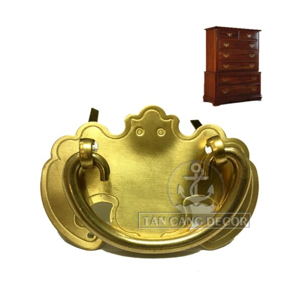 Tay nắm 15 mạ đồng vàng Cổ điển - KT:8.3cm