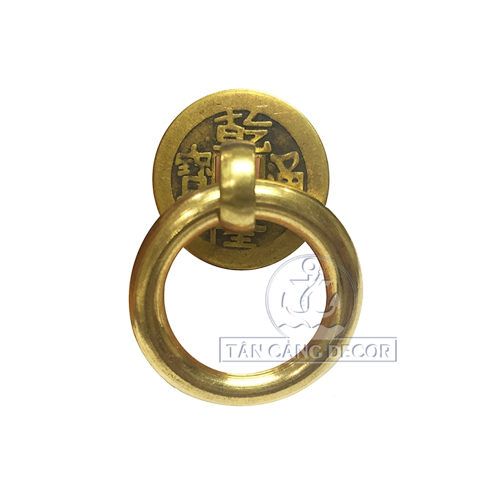 Núm kéo tròn 16 mạ đồng - KT: 3 cm