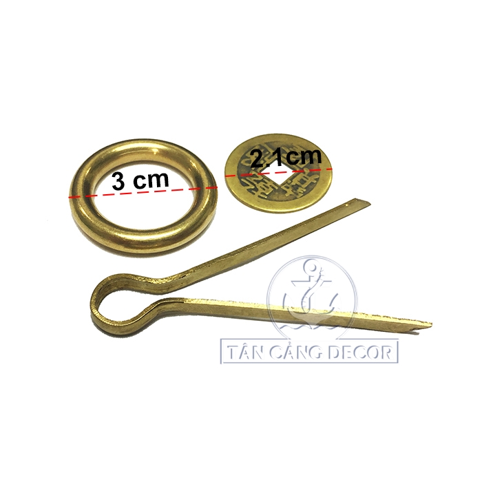 Núm kéo tròn 16 mạ đồng - KT: 3 cm - Ảnh 2